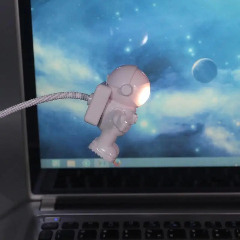 

USB LED Night Lamp Astronaut Walkman Adjustable Desk Light for Home Bedroom for Computer Laptop Notebook PC Keyboard Power Bank