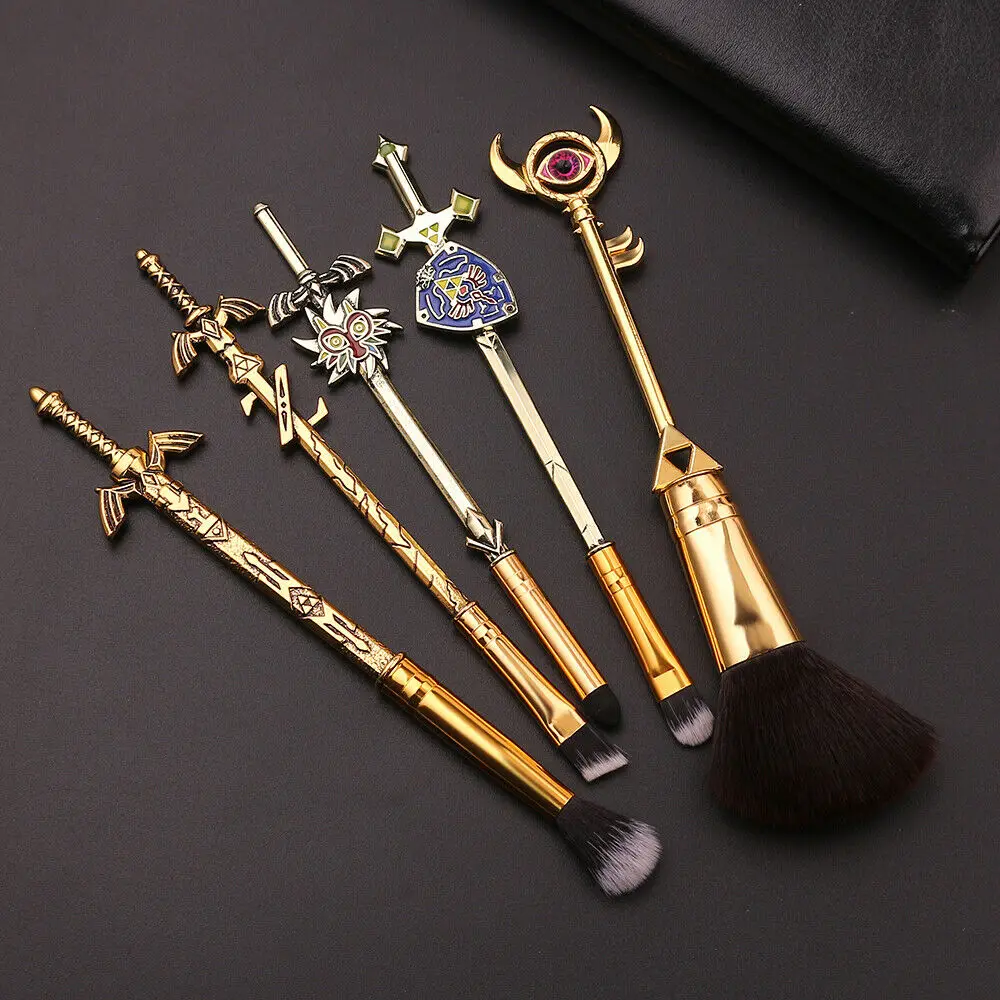  5 PCS The Legend Of Zelda Makeup Brushes Power Eyeshadow Highlight Brushes Tool