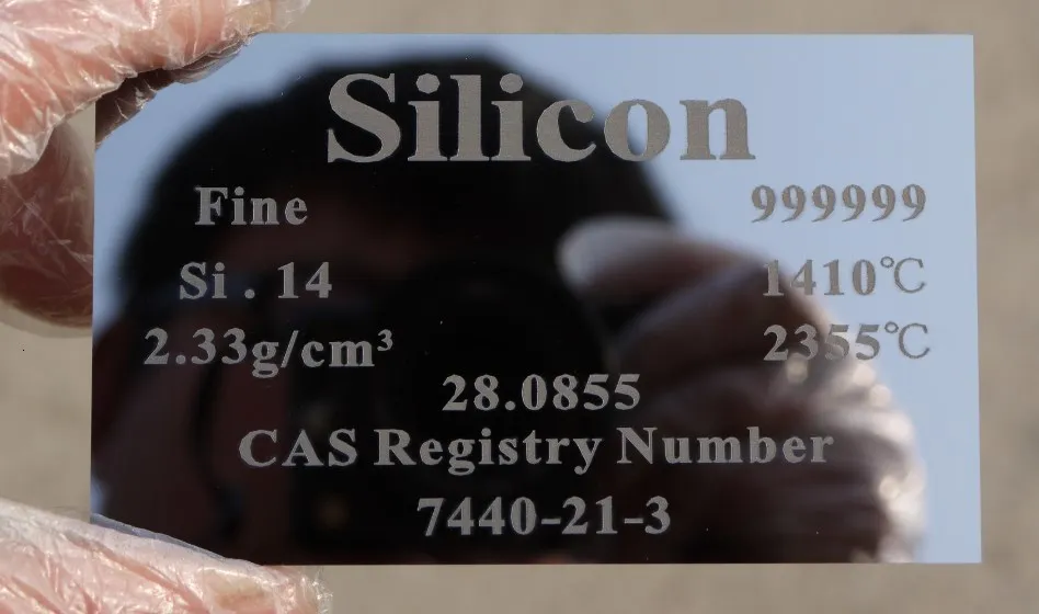 Силиконовый Si 99.9999% 8,96 г резной элемент, медицинский столовый лист 0,65*60*100 мм