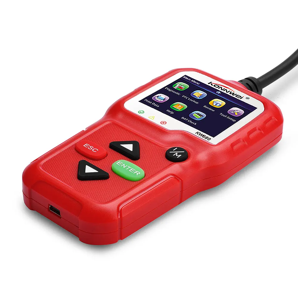 Vehemo OBD2 автомобильный сканер для диагностики для KONNWEI KW680 Универсальный Автомобильный диагностический двигатель чтение код инструмента ошибки