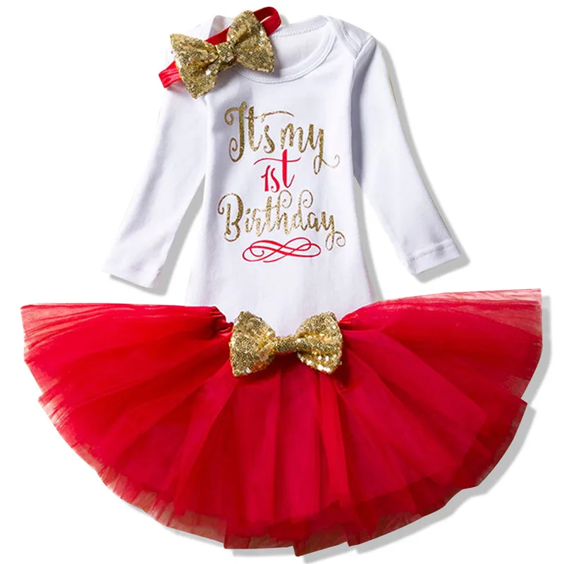 It's My Little Girl/платье для первого дня рождения детский праздничный костюм детская зимняя одежда для маленьких девочек 1 год - Цвет: As Photo