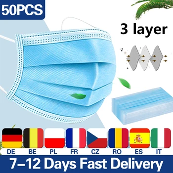 

NEW Medical Masks Disposable Blue Masks Face Filter Protective Mouth Mask 3 Layers Mask Face Filter Masks Earloop Mask