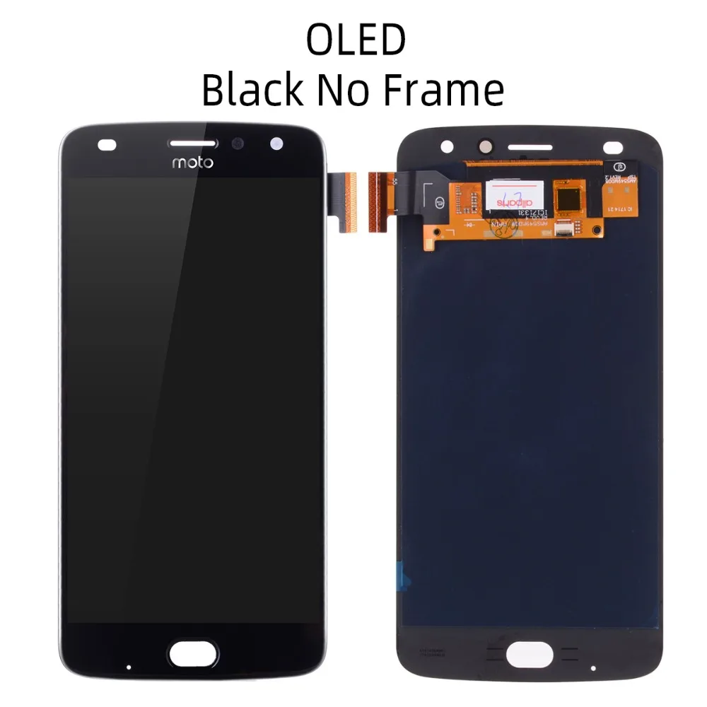 OLED AMOLED Дисплей для Motorola Moto Z2 Play LCD XT1070 в сборе с тачскрином 5.5'' черный белый