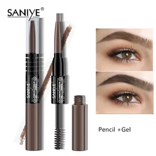 SANIYE Двусторонняя ручка для бровей с гелем, водонепроницаемый Вращающийся, автоматический карандаш для бровей, 3 цвета, усилитель бровей, бровь, помада M314