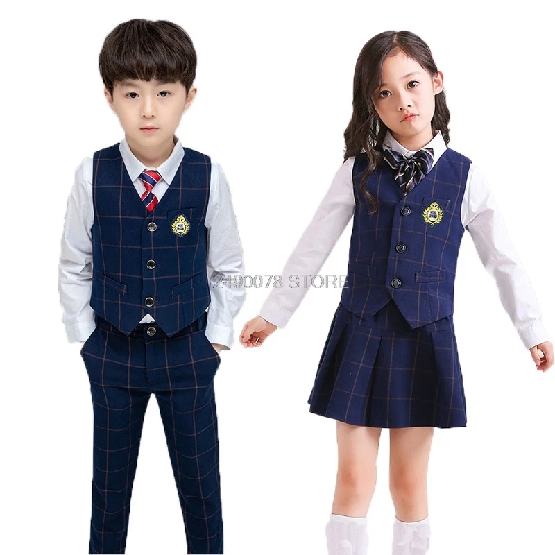 Traje de Grils para niños de la escuela para bodas chaleco Formal Pantalones Falda conjunto de Ropa para baile de graduación traje de baile de Piano - AliExpress Madre y niños