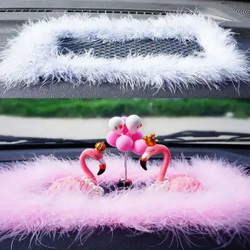 

29 CM Large Lovely Feather Car Anti Slip Dashboard Sticky Pad Non Slip Mat Holder Sticky Carpet For GPS Cell Phones Car Interior