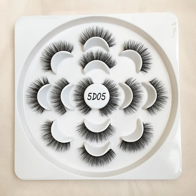 5D05 5D Faux Mink Eyelashes 7 Pairs in Flower Lashes tray - Color: 5D05