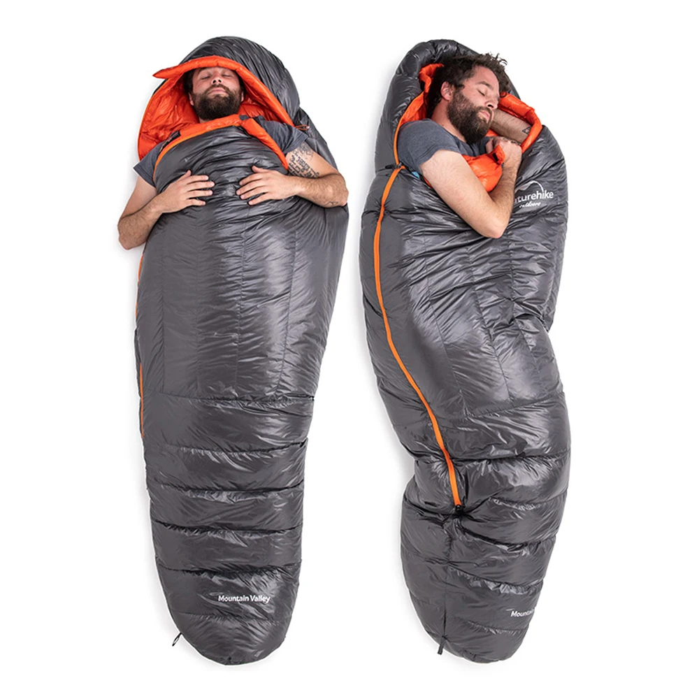 single winter goose down compact camping sleeping bag waterproof
