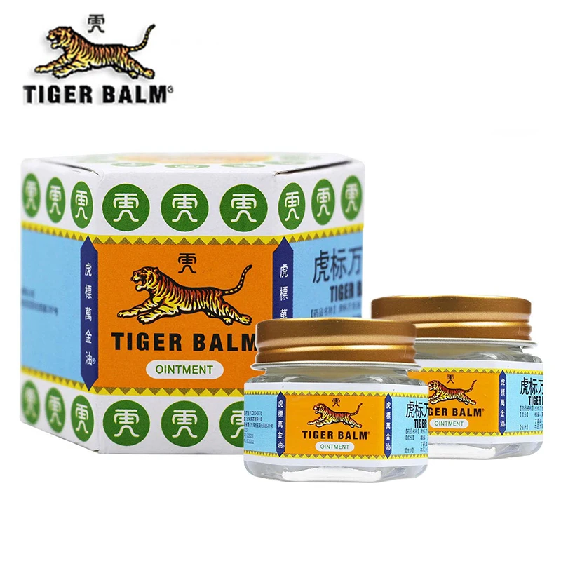 

2pcs White Tiger Balm Ointment Painkiller Muscle Pain Relief Ointment Soothe itch for Headache and suffy nose
