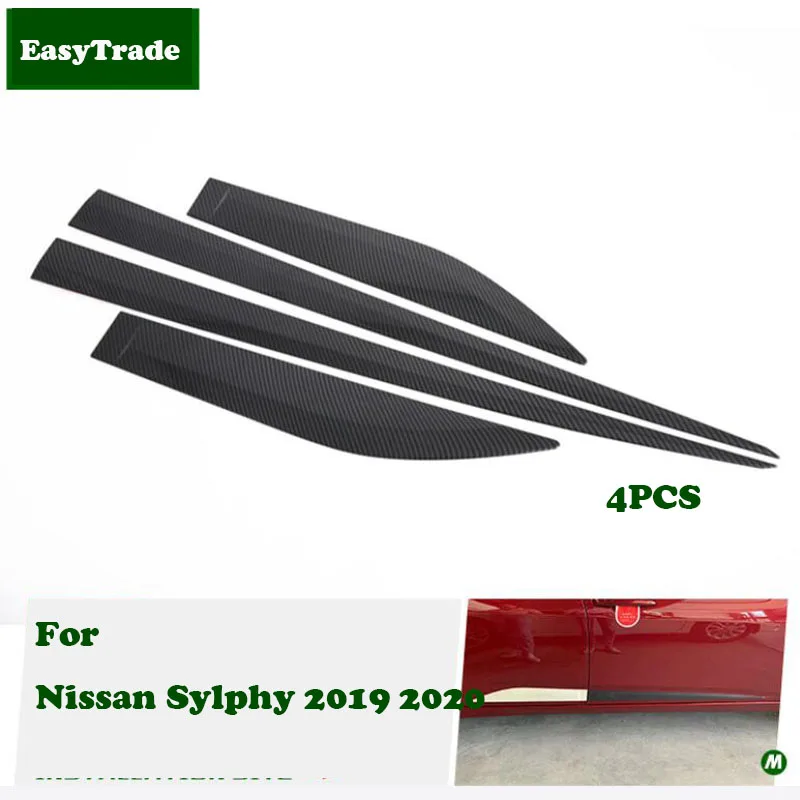 

Car styling ABS Chrome Car Door Body Side Protector Trim Strip Anti-rub For Nissan Sylphy 2019 2020 Exterior Accessories