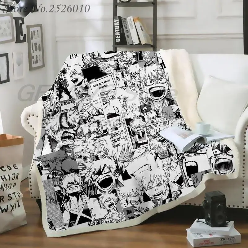 

Decke Mein Hero Wissenschaft Anime 3D Samt Plüsch Decke Bettdecke Für Kinder Mädchen Sherpa Decke Couch Quilt Abdeckung Reise 06