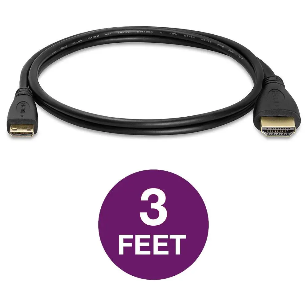Kuulee High-Speed Mini HDMI Cable Adapter video cables gold plated 1.4 1080P 3D Cable for HDTV splitter switcher