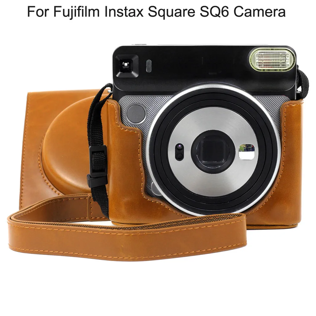 Винтажная PULeather Fuji квадратная коробка сумка для Fujifilm Instax квадратная SQ6 камера Чехол видеокамера для наружной горячей падения покупок# G20