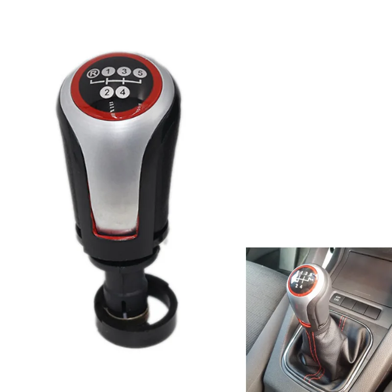 Real Leather Gear Shift Knob Stick Pen For Vw Golf 4 Iv Mk4 Gti Gtd R32 Bora Jetta Golf 5 V Mk5