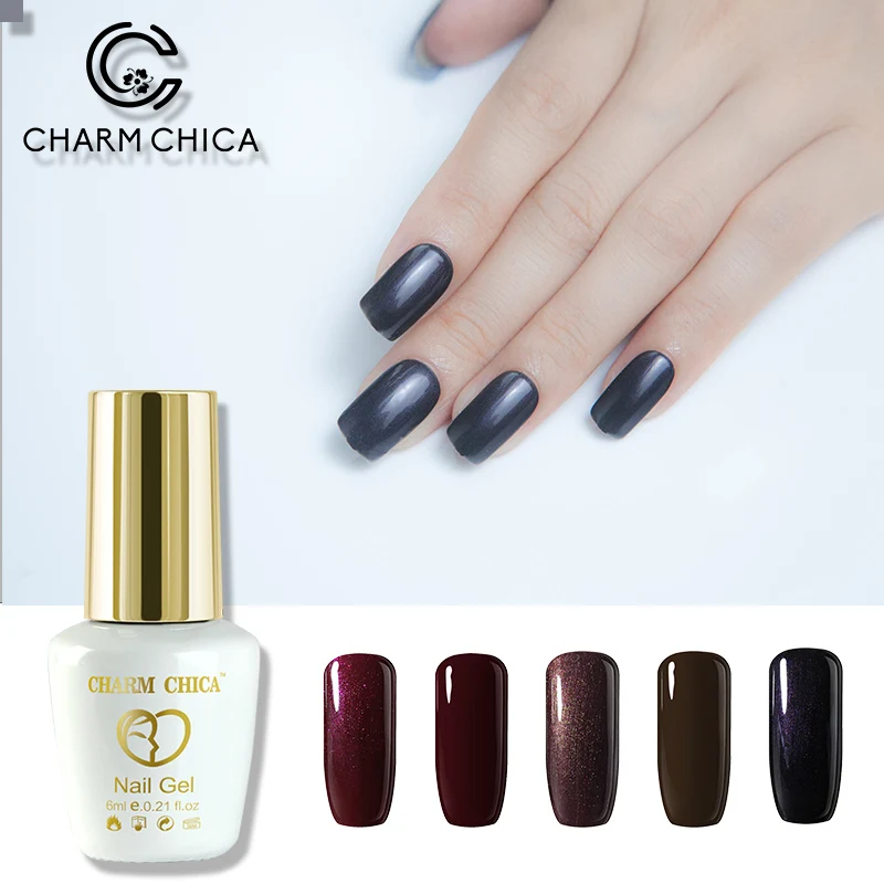 

Charm Chica 6ml Nail Gel Polish Nail Art Cargill Color UV LED Gel Nail Polish Long-lasting Colors Soak Off Varnish Gel Lacquer Q