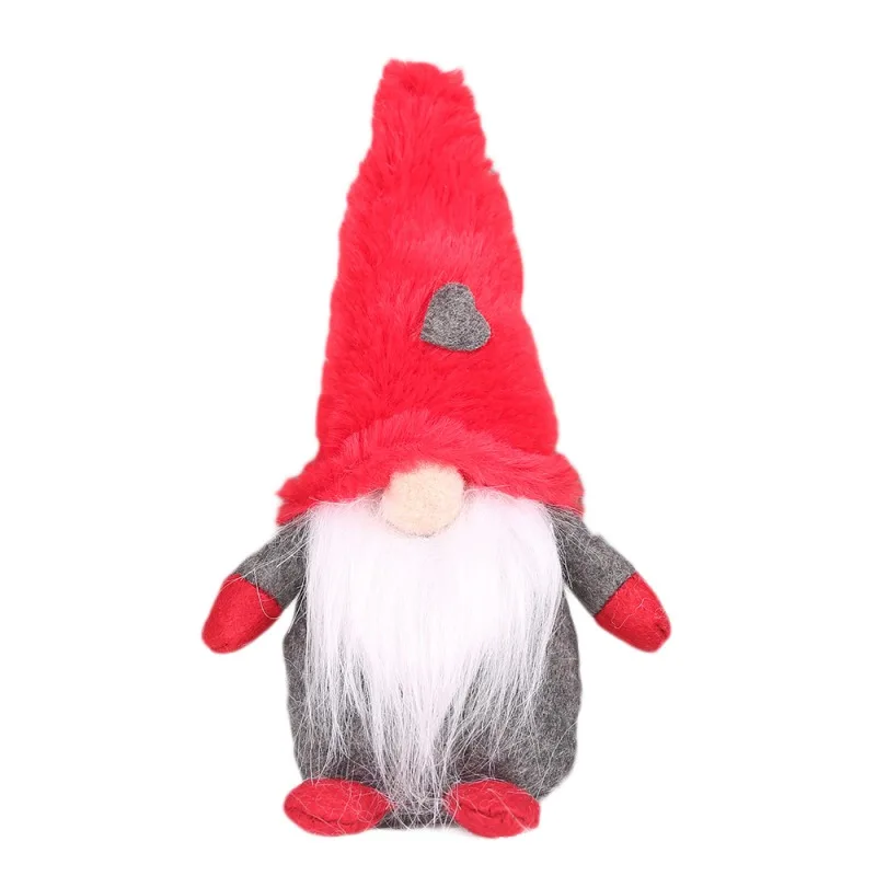 Плюшевые кукольные украшения Gnome, Шведский Рождественский Санта с красной шляпой, нордическая Статуэтка эльфа, украшение для домашнего праздника