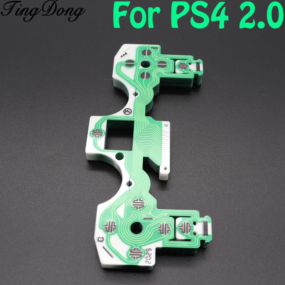 

TingDong 2PCS high copy for ps4 020 2.0 game controller keypad button conductive film ribbon flex cable
