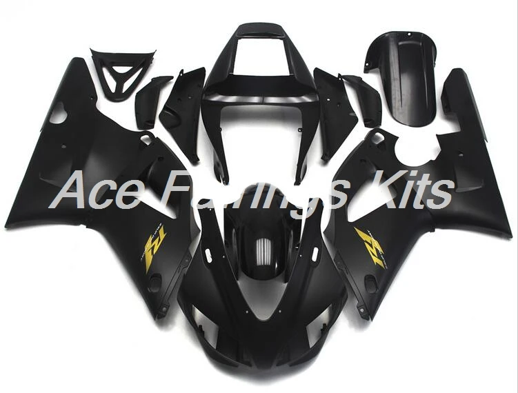 4 подарки ABS полный обтекатель комплект подходит для Yamaha YZF-R1 YZF1000 R1 1998 1999 98 99 Обтекатель Набор Кузов черный матовый