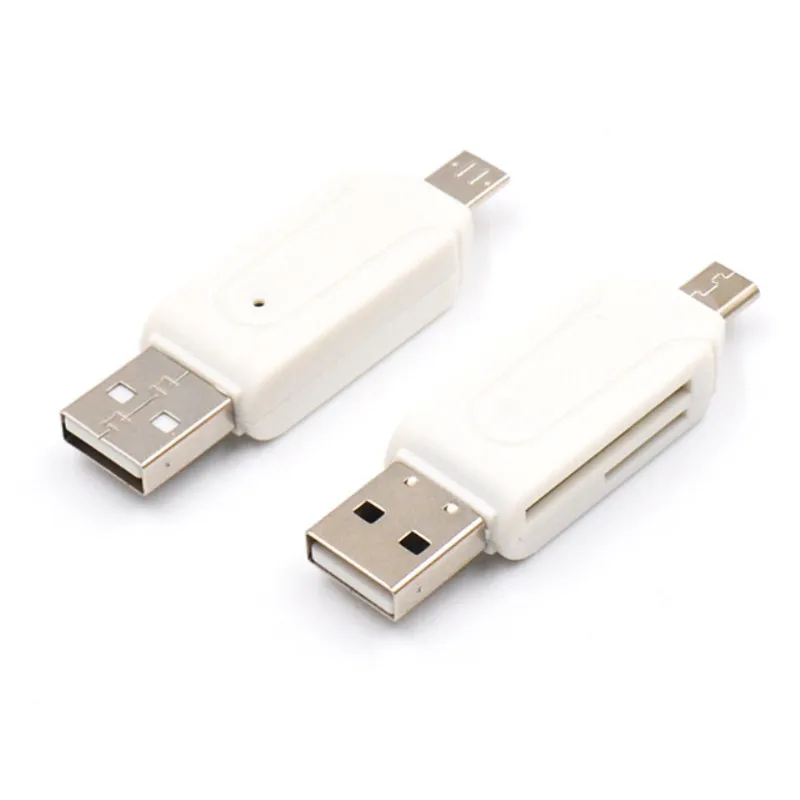 Многофункциональный 2 в 1 USB OTG кард-ридер Универсальный Micro USB OTG TF/SD кард-ридер телефонные удлинители Micro USB OTG адаптер