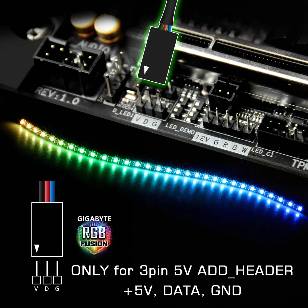 Адресуемая Светодиодная лента WS2812b для ПК ASUS Aura SYNC MSI мистический светильник GIGABYTE