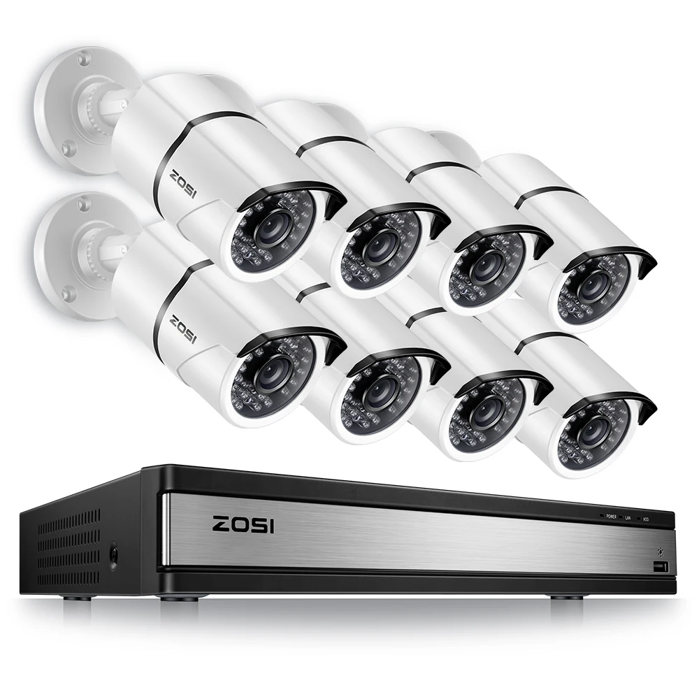 ZOSI 1080P 2MP 4-в-1 16CH CCTV Системы TVI CVI AHD CVBS DVR Kit пуля Водонепроницаемый видео ИК-фильтр ночного видения Открытый Камера - Цвет: Color 2