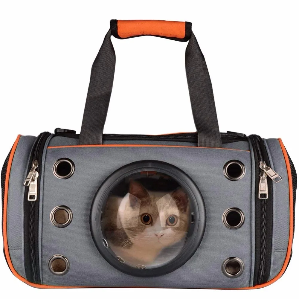 Orange frame Космическая капсула астронавт кошка рюкзак пузырчатое окно для котенка щенка чихуахуа маленькая собака переноска наружная дорожная сумка - Цвет: Orange frame