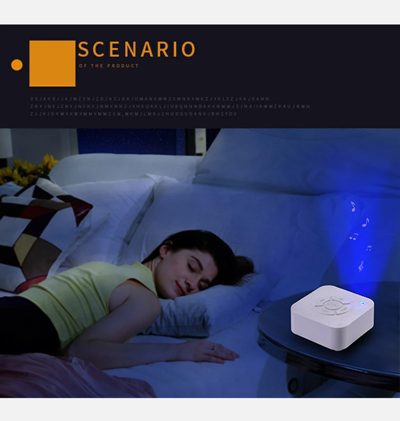 

Simulation Nature Sounds Sleeping Light Bedside Lamp Music White Noise Help Sleep Night Lamp Smart Gifts for Adult Child Baby