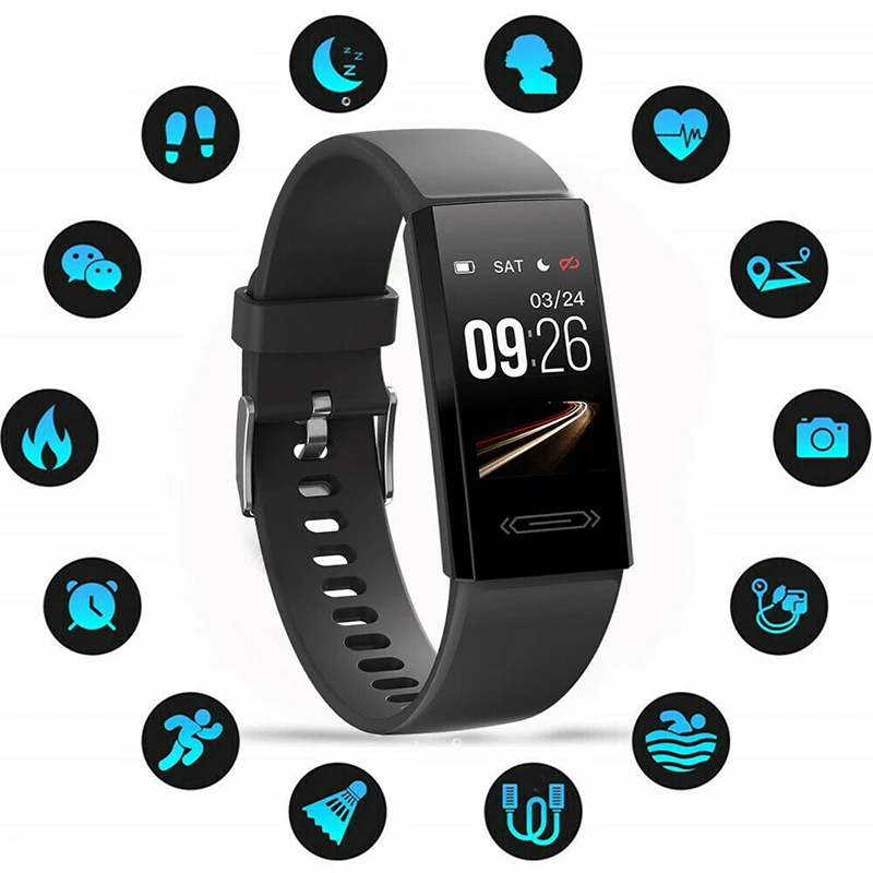 

New Arrival IP68 Smart Watch Bracelet Blood Pressure Pedometer Sports Heart Rate Monitor Physical Activity Monitoring Wristband