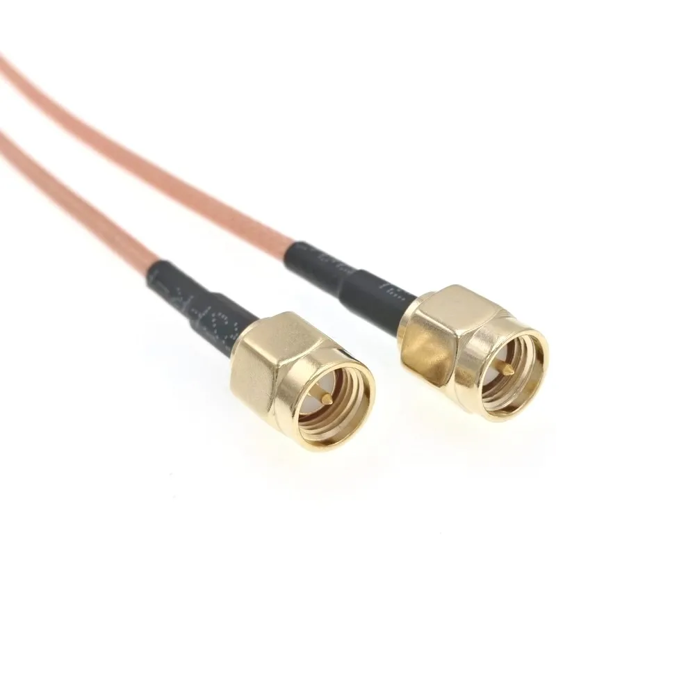 500pcs SMA Male To SMA Male Plug RF Pigtail Coaxial Jumper Cable RG316 50CM