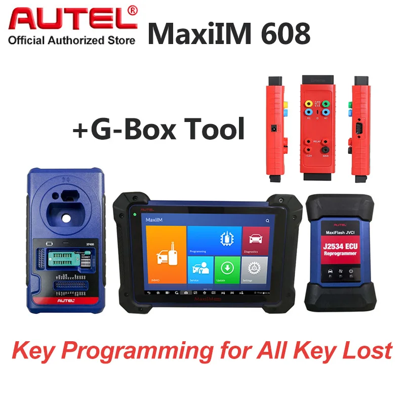 Autel MaxiIM 608+ G BOX Инструмент для программирования ключей IMMO автомобильный диагностический инструмент автомобильный инструмент для сканирования всех ключей