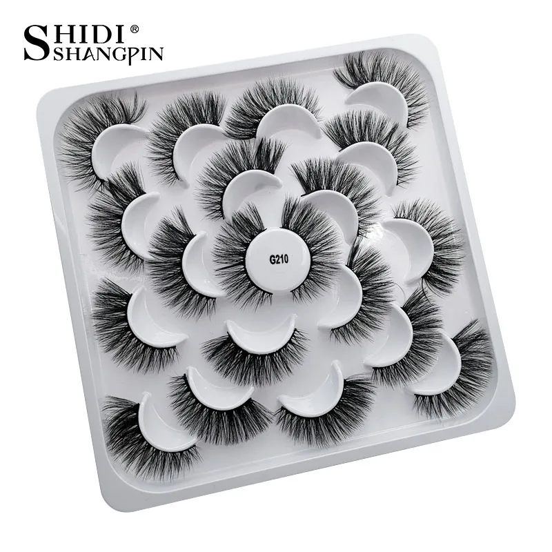 

SHIDISHANGPIN Eyelashes Natural Faux Mink Lashes 25mm Lashes Mink Eyelashes Fluffy False Eyelashes Makeup Fake Eyelash faux cils