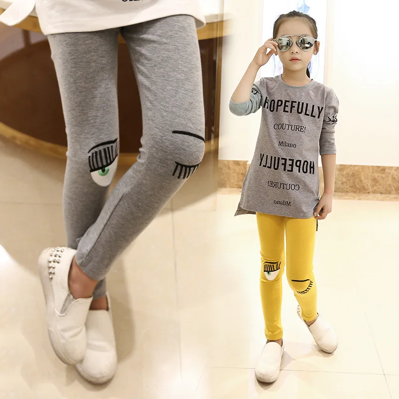 

New Style Childrenswear GIRL'S Leggings Autumn And Winter Children Elasticity Thick plus Velvet Embroidery Leggings Trousers