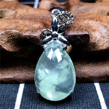 

Natural Green Prehnite Pendant For Woman Man Crystal Love Gift 25x18mm Beads Water Drop Gemstone Necklace Pendant Jewelry AAAAA