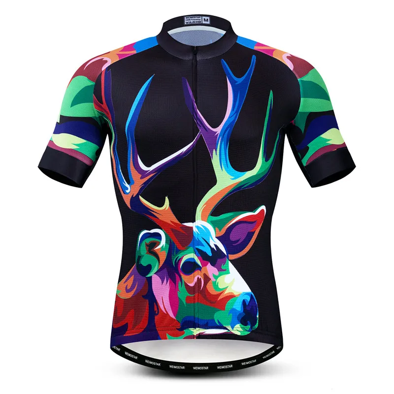 Weimostar Skull Riding Cycling Jersey Men Mountain Bike Jersey Mtb