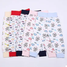 Чесаные Хлопковые Штаны с высокой талией для малышей брюки из чистого хлопка для младенцев кальсоны для мужчин и женщин, штанишки для новорожденных