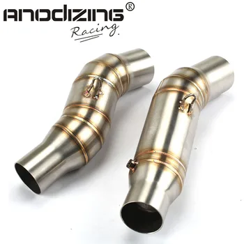 

For Kawasaki Z1000 Z1000 2010 2011 2012 2013 2014 2015 2016 Motorcycle Exhaust Middle Pipe Round Muffler Without Exhaust Slip-On