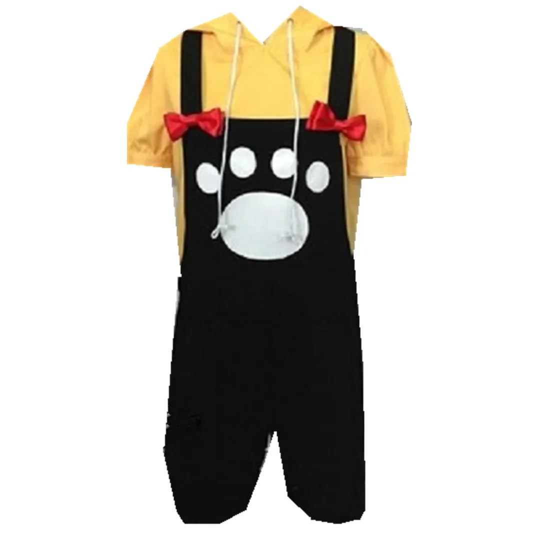 

VOCALOID 2 LEN RIN Yellow and Black Cute cosplay costume Tops+Pants