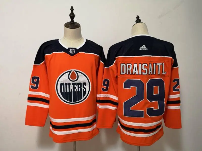 Все сшитые новые мужские Edmonton Connor McDavid Leon Draisaitl Wayne Gretzky LUCIC NUGENT-HOPKIN майки - Color: as photo