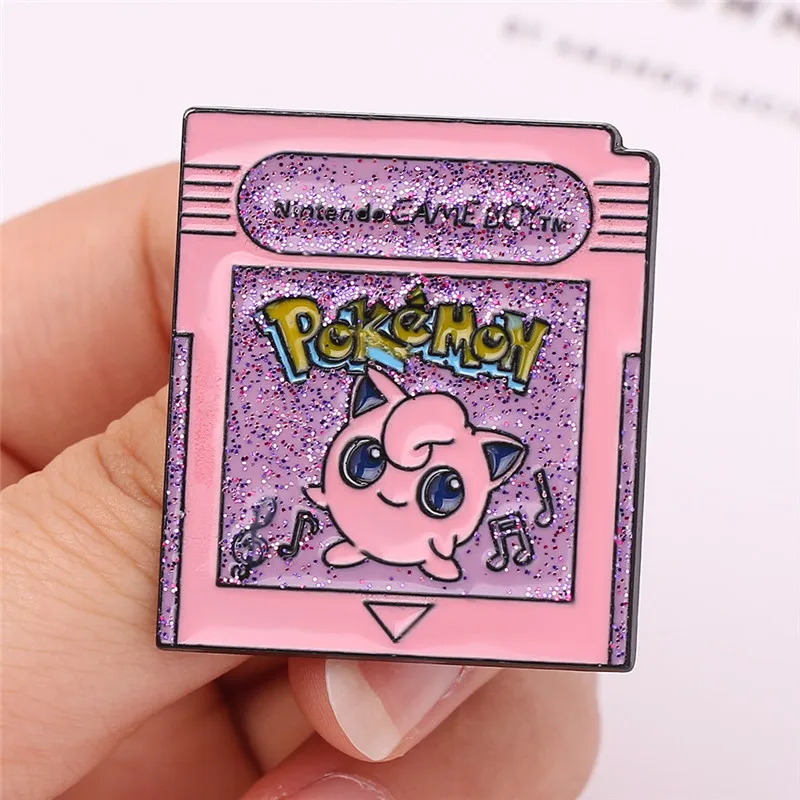 Розовая эмалированная булавка Покемон Jigglypuff Броши для женщин мужчин мультфильм нагрудная булавка брошь бижутерия рюкзак подарок ребенку