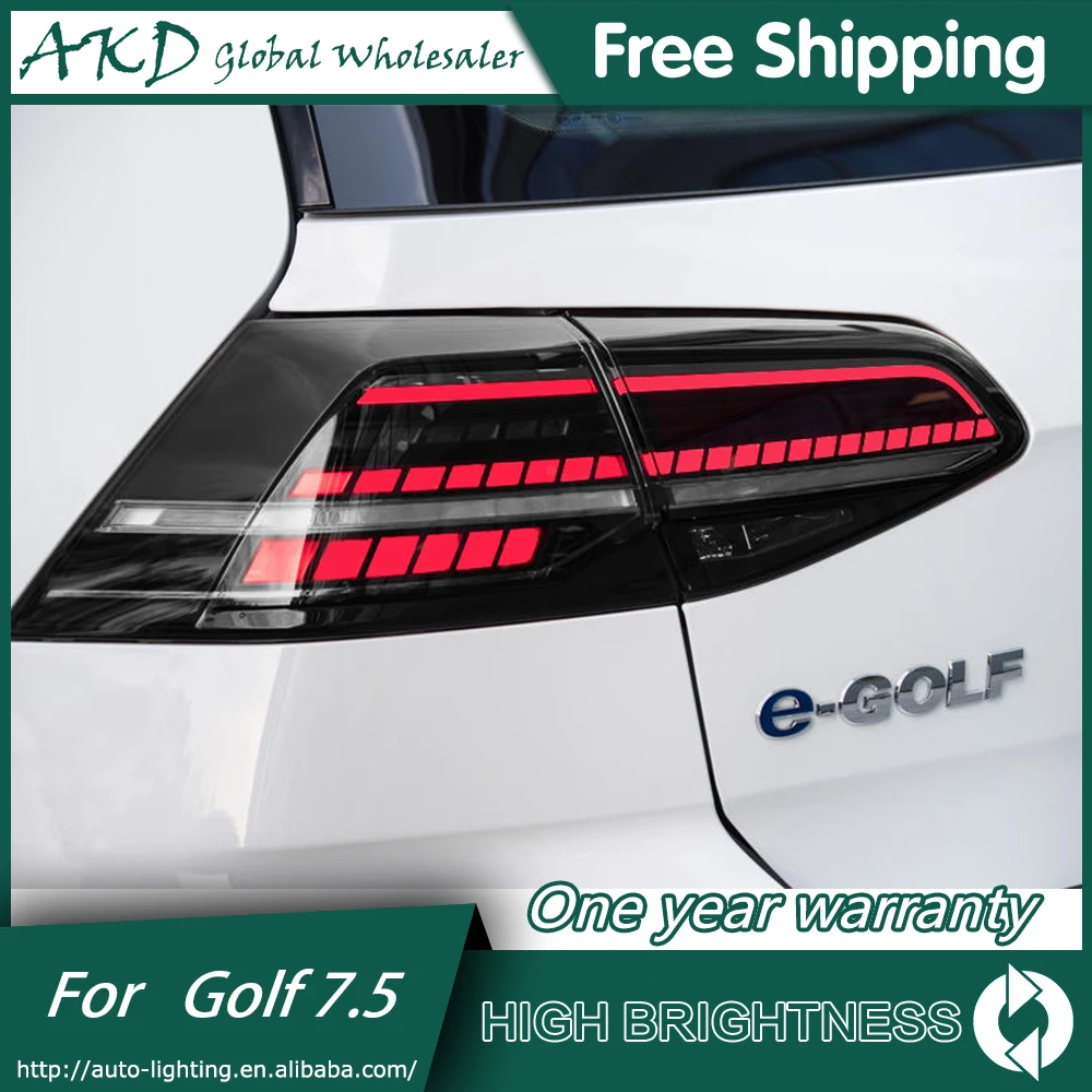 

AKD Car Styling Tail Light For VW Golf7 Golf 7.5 MK7.5 2017-2019 LED Rear Tail Lamp DRL+Brake Trunk Light Automobile Accessories