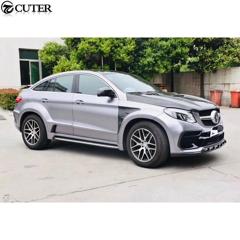 W292 GLE Coupe GLE63 TC стиль широкий автомобильный комплект кузова из углеродного волокна PP передний бампер задний бампер капот двигателя для Benz W292 GLE Coupe