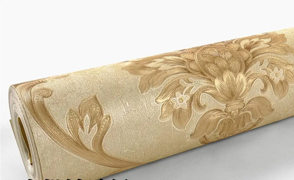papel де parede 3D стерео Европейский Дамаск обои большой красный теплый спальня гостиная Инженерная ТВ фоновые обои