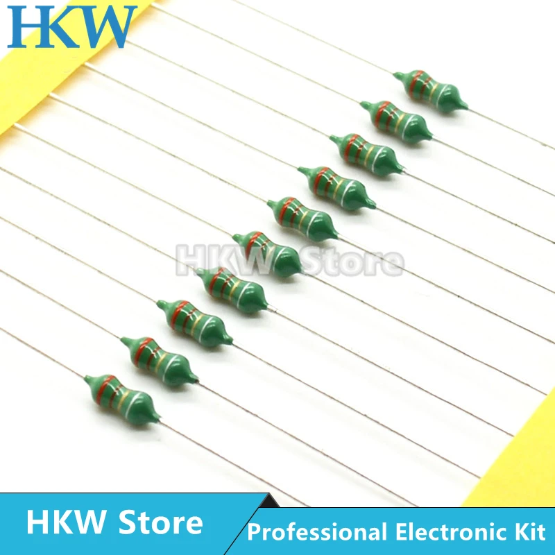 120pcs/set 12values Color Ring Inductor Assortment Kit 0307 1/4W 0.25W Inductors 1UH 33UH 47 100UH 220UH 330UH 470UH 1MH DIY KIT