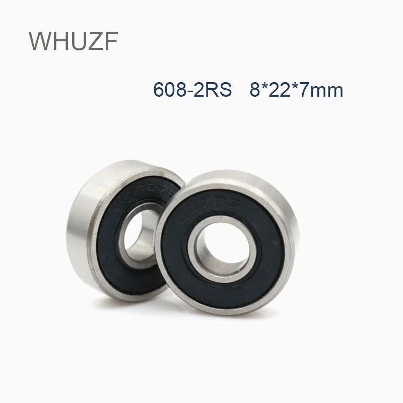 WHUZF Free Shipping 608RS Ball Bearing 8x22x7 mm ( 20/50PCS ) ABEC-1 Miniature Skateboard 608-2RS Bearings 608 RS 2RS | Обустройство