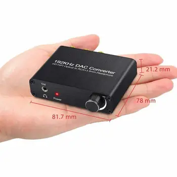 

TWISTER.CK Digital-to-analog Converter Audio Conversion Decoder Adjustable Volume Optical Cable Support For Network Players HDTV