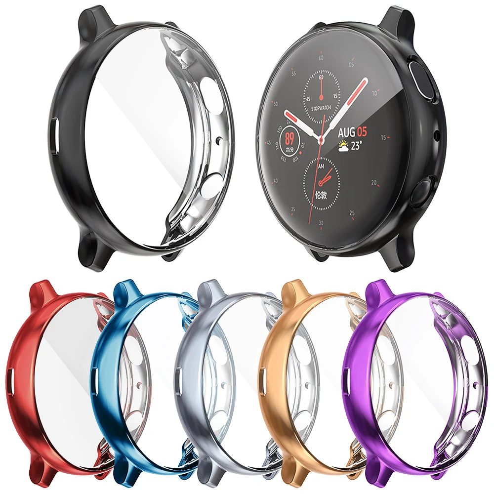 Разноцветный защитный чехол для samsung Galaxy Watch Active 2, чехол 44 мм 40 мм, мягкий тонкий из ТПУ, бампер, аксессуары
