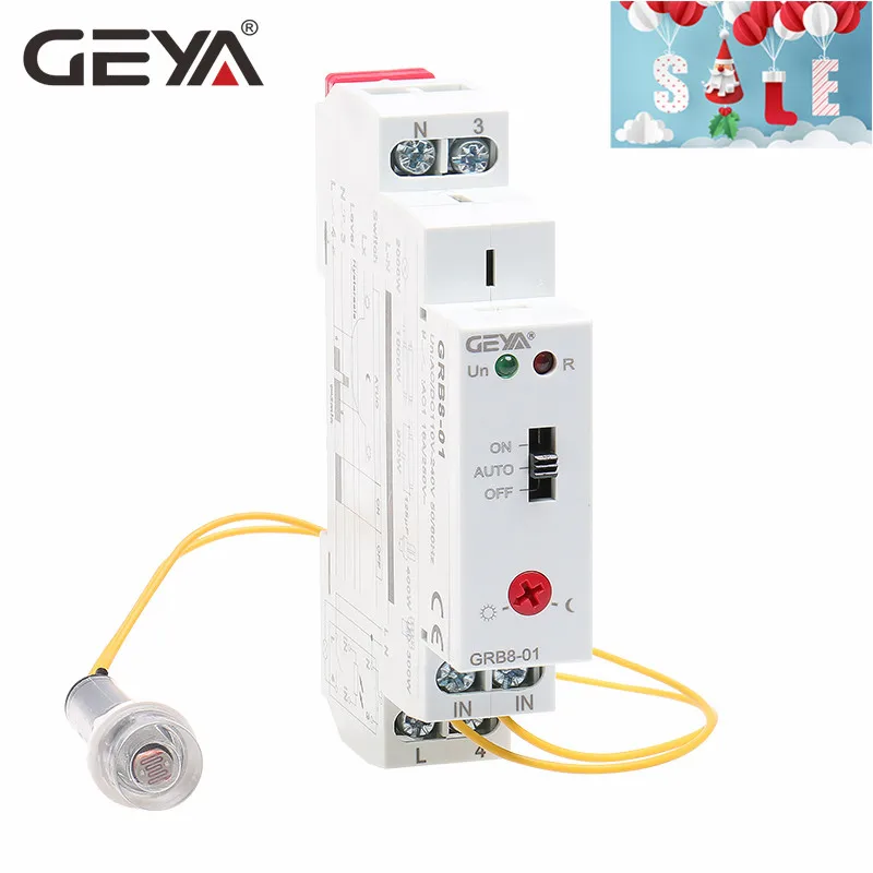 GEYA GRB8-01 Twi светильник переключатель с датчиком AC110V-240V фотоэлектрический таймер светильник