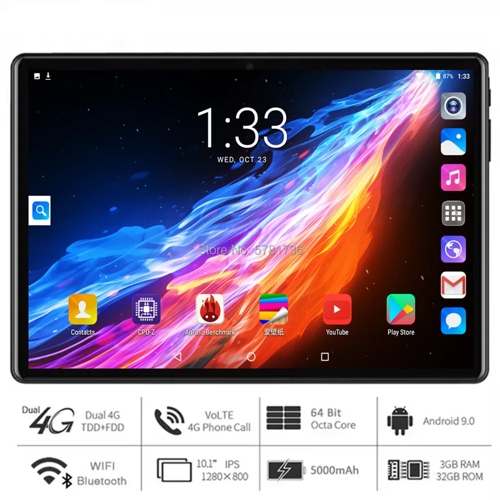 LSKDZ M10 планшет с 10 дюймовым дисплеем восьмиядерным процессором ОЗУ 3 ГБ ПЗУ 32 Android 9