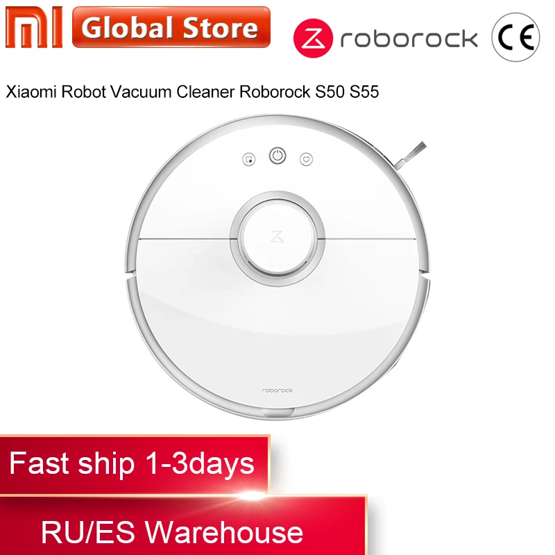 

Roborock S50 S55 Xiaomi Vacuum Cleaner 2 Mi Robot for Home Sweeping Wet Mopping Robotic Dust Cleaner Smart Wireless APP Control