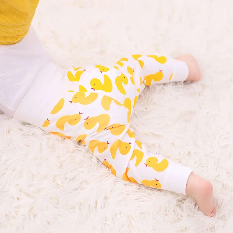 

Spring And Autumn Pure Cotton Single Infant Open Crotch High Waist Pants Baby Long Johns Men And Women Children 1-3 Years Old Pu